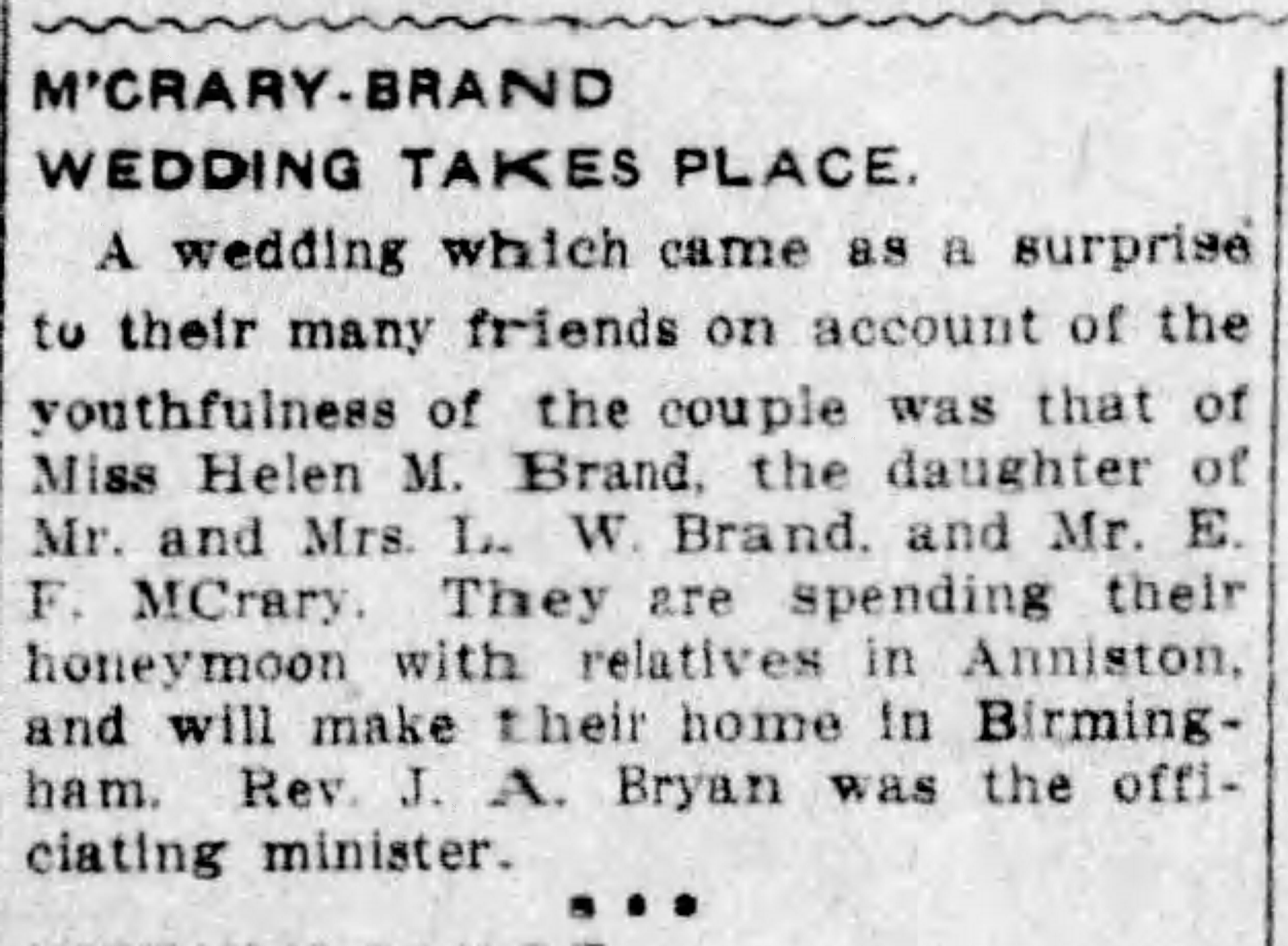 Helen M. Brand-E.F. McCrary